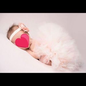 Custom made tutu and headband for newborn photos